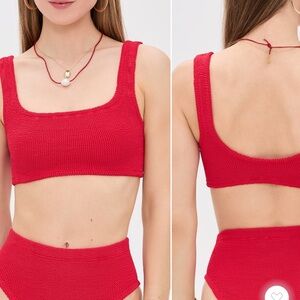 Hunza G Hot Pink Knit Bikini Set - One Size